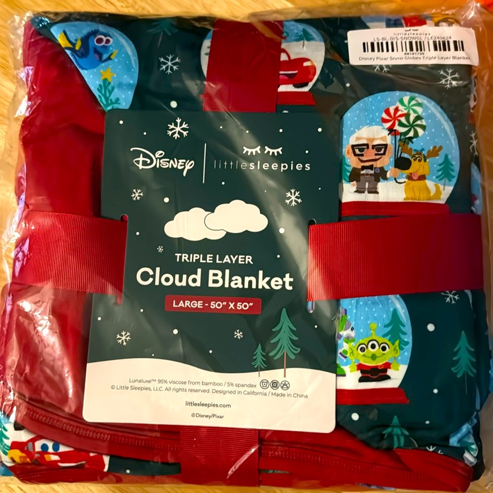 Disney Pixar Snow Globes Little Sleepies Triple Layer Blanket